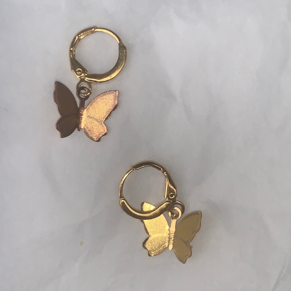Gold butterfly huggies